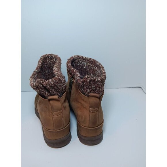 Bionica Ocava Brown Leather Ankle Bootie Boots Sweater Lined Womens 7.5-8 - Picture 3 of 5